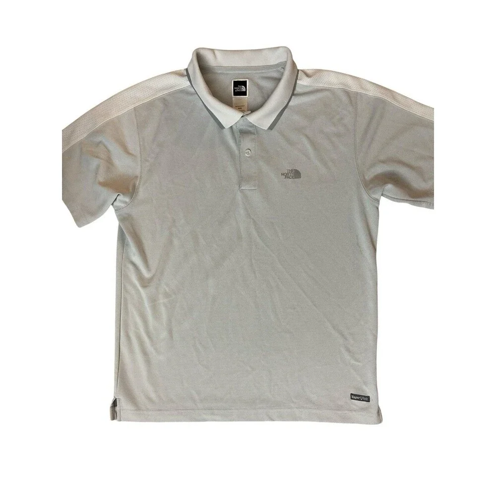 The North‎ Face Men’s Polo Shirt M VaporWick Gray Performance Golf Hiking Top